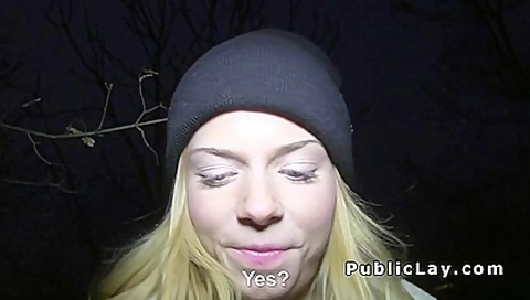 Sexy Blonde Euro Amateur Fucks Outdoor