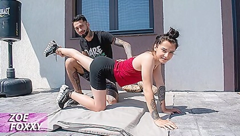 Zoe Foxxy - Fucking Is Exercise - Yoga Session Interrupted By His Big Hard Dick - Hardcore Outdoor Yoga Sex