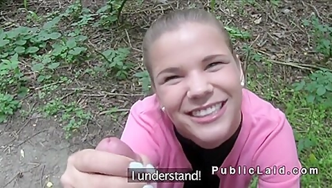 Czech student 18+ Bangs In Woods Pov